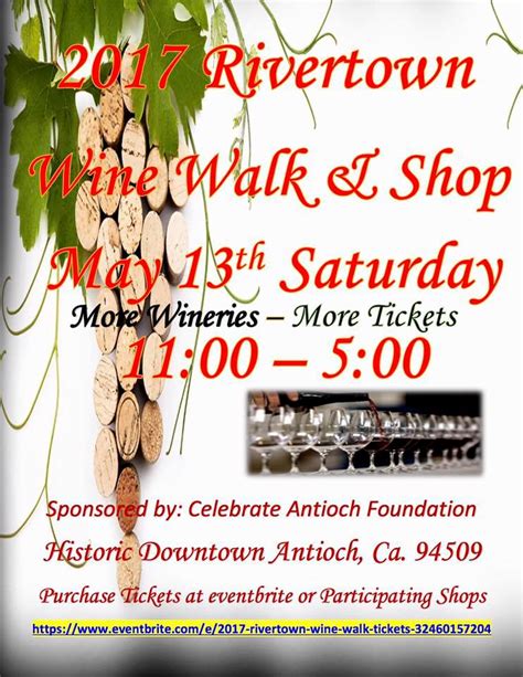 Rivertown Wine Walk, artisan fair is Saturday in downtown Antioch